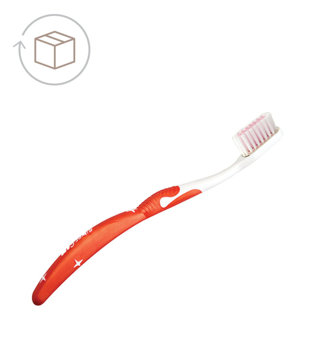 Adult Silver Care Soft Toothbrush, red