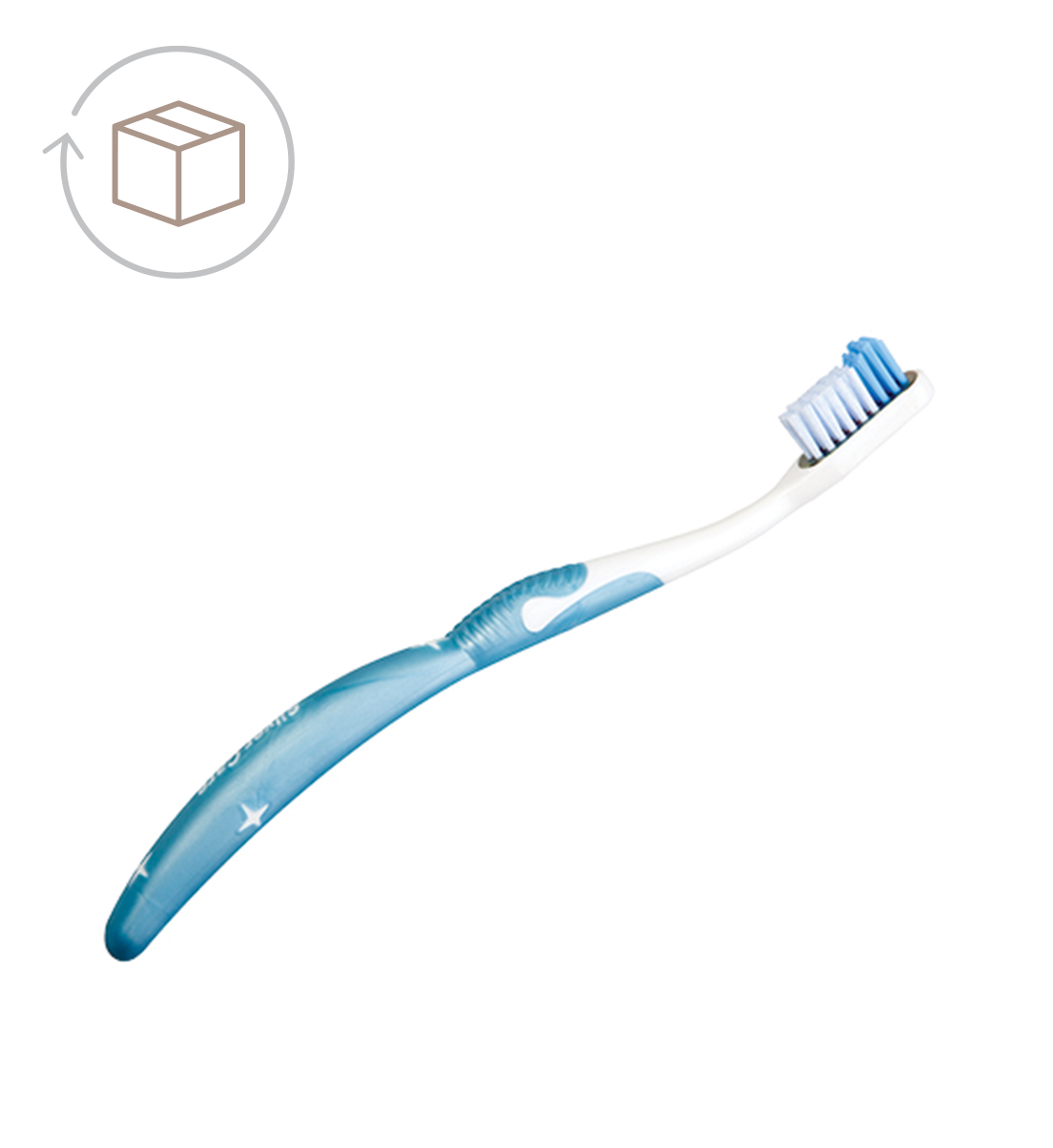 Adult Silver Care Medium Toothbrush, light blue