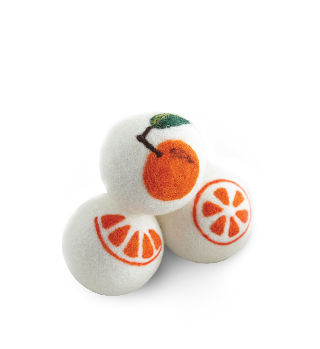 Fluff and Tumble Dryer Balls, citrus design