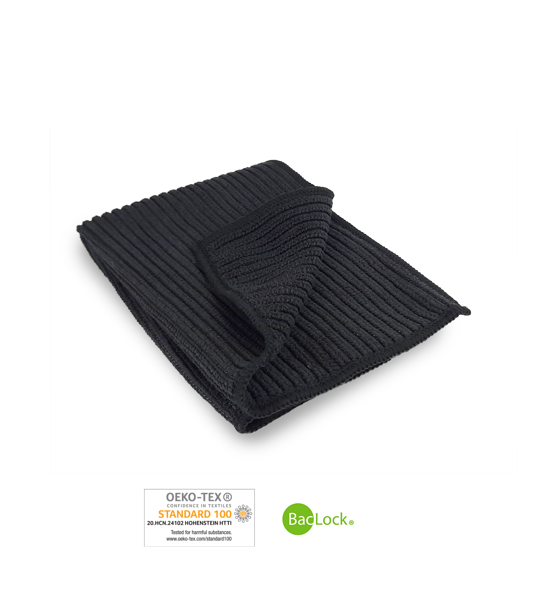 Channel Textured Kitchen Cloth, charcoal