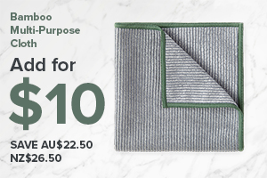 Spend $85, and purchase a Bamboo Multi-Purpose Cloth for $10