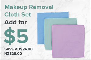 Spend $110 and purchase a Makeup Removal Cloth Set for $5 (Save $28.00)
